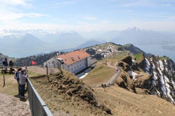 Panoramic view from the Rigi mountain near Lucerne