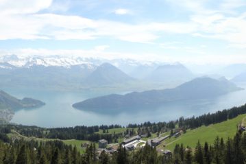 Panoramic view from the Rigi mountain near Lucerne
