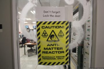 The entrance to the AD and the ELENA control room at CERN