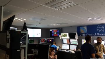 The Compact Muon Solenoid (CMS) experiment control room at CERN